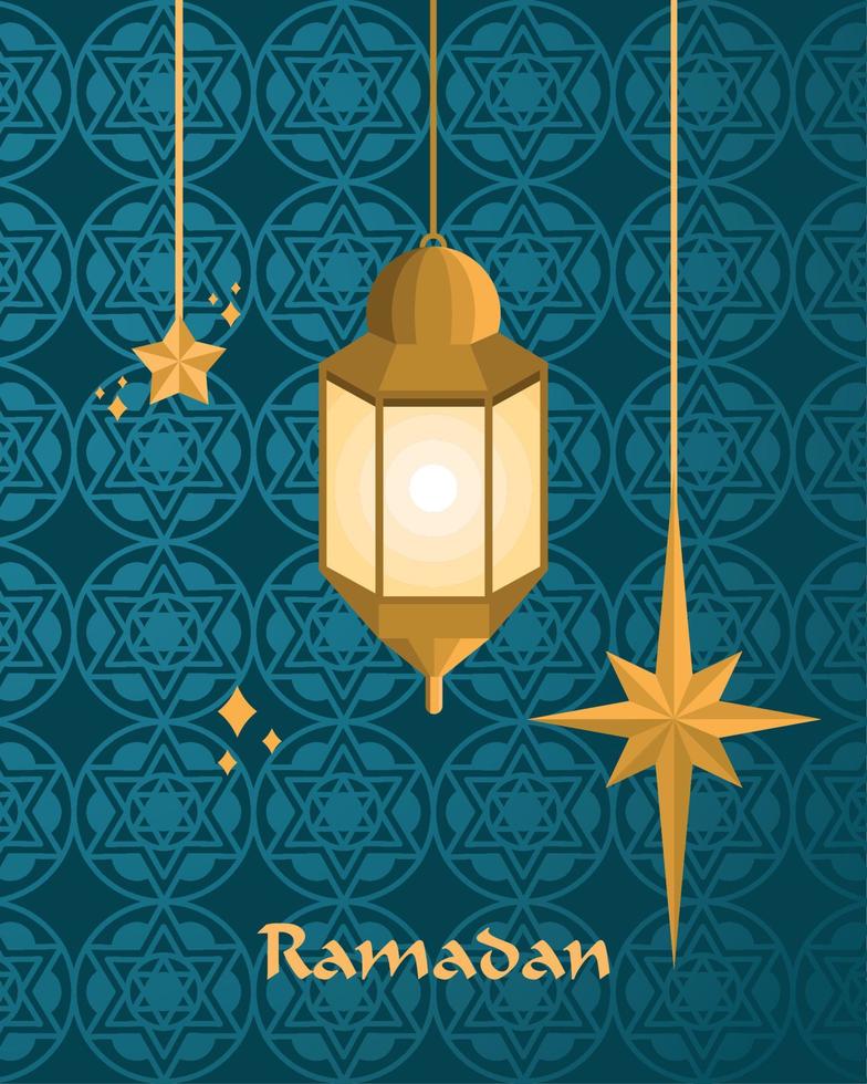 Ramadan kareem belettering gouden vector