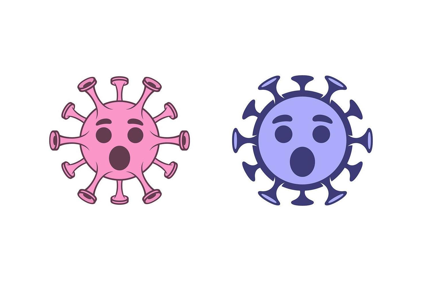 coronavirus covid-19 verwarde spookemoticons vector