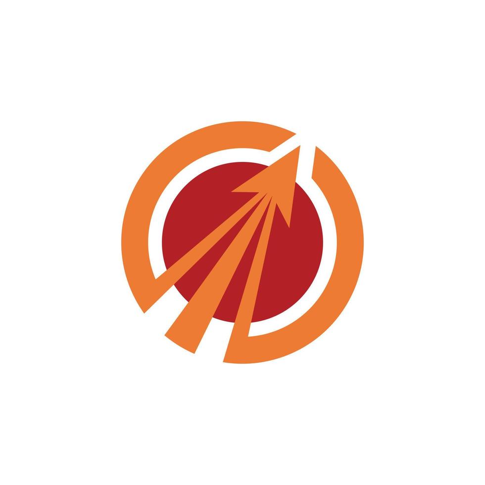 cirkel kleur pijl logo ontwerp vector