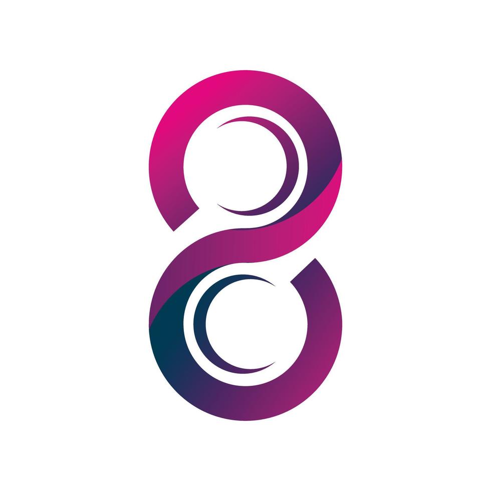 cirkel oneindigheid acht logo ontwerp vector