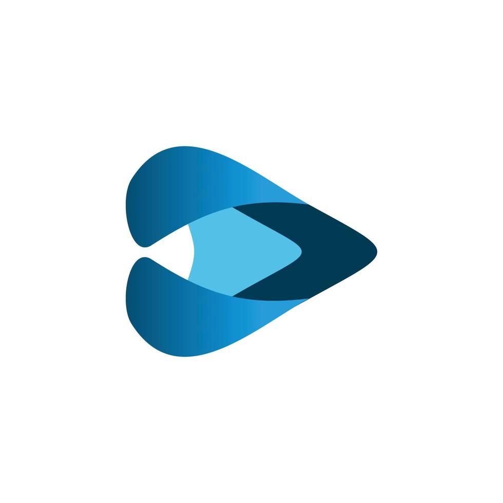 blauw pijl logo ontwerp vector