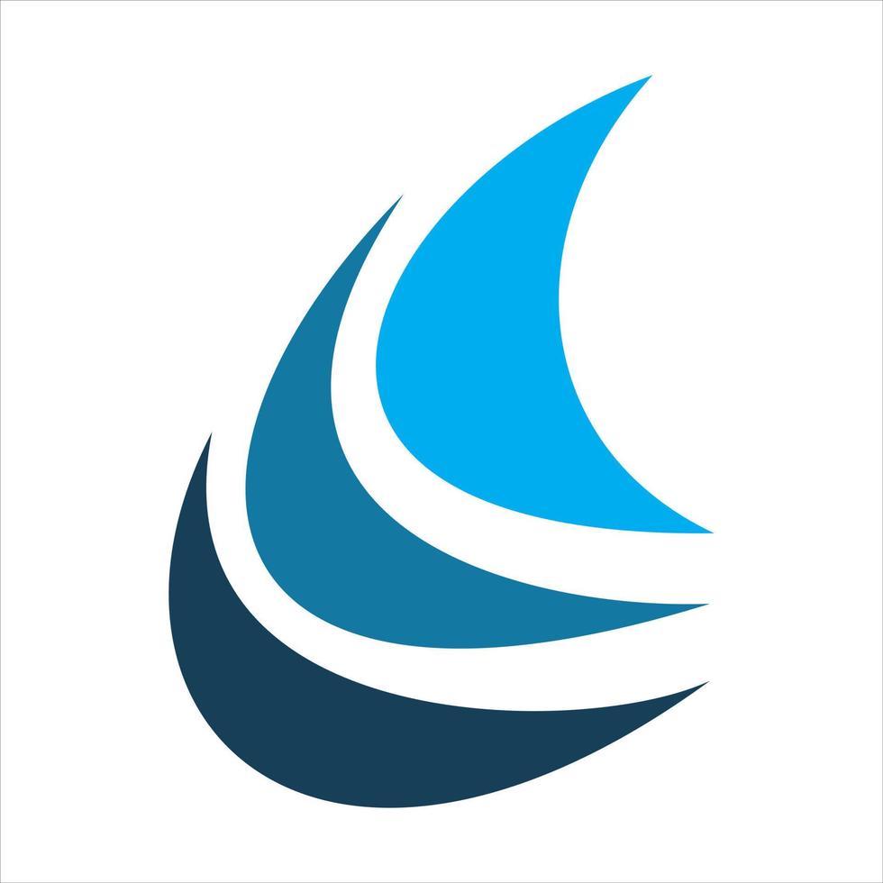 blauw Golf vleugel veer logo ontwerp vector