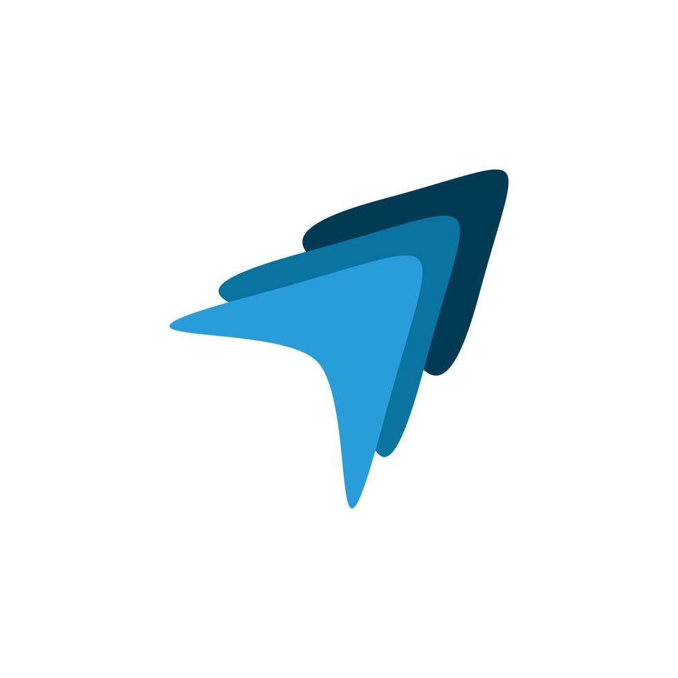 blauw pijl groep logo ontwerp vector