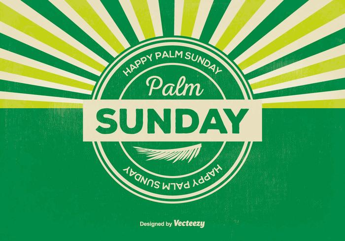 Retro palm zondag illustratie vector