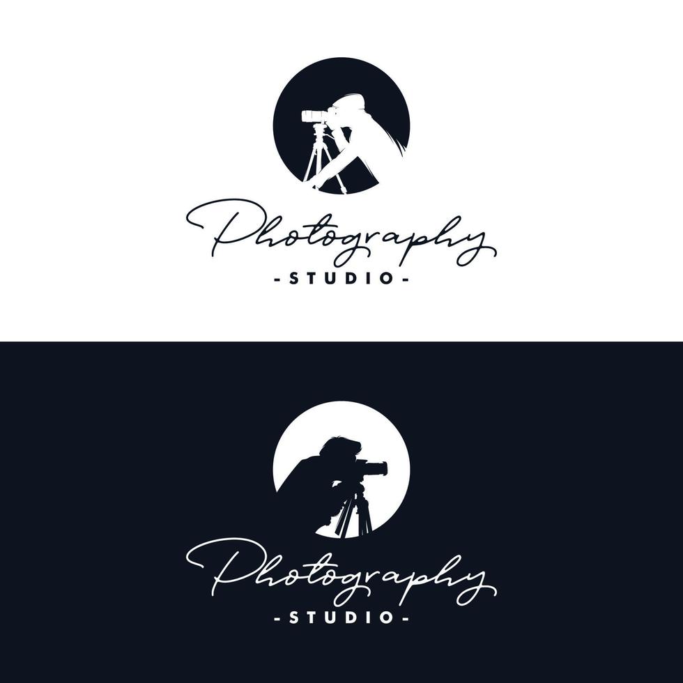 reeks van fotografie en foto studio logo vector