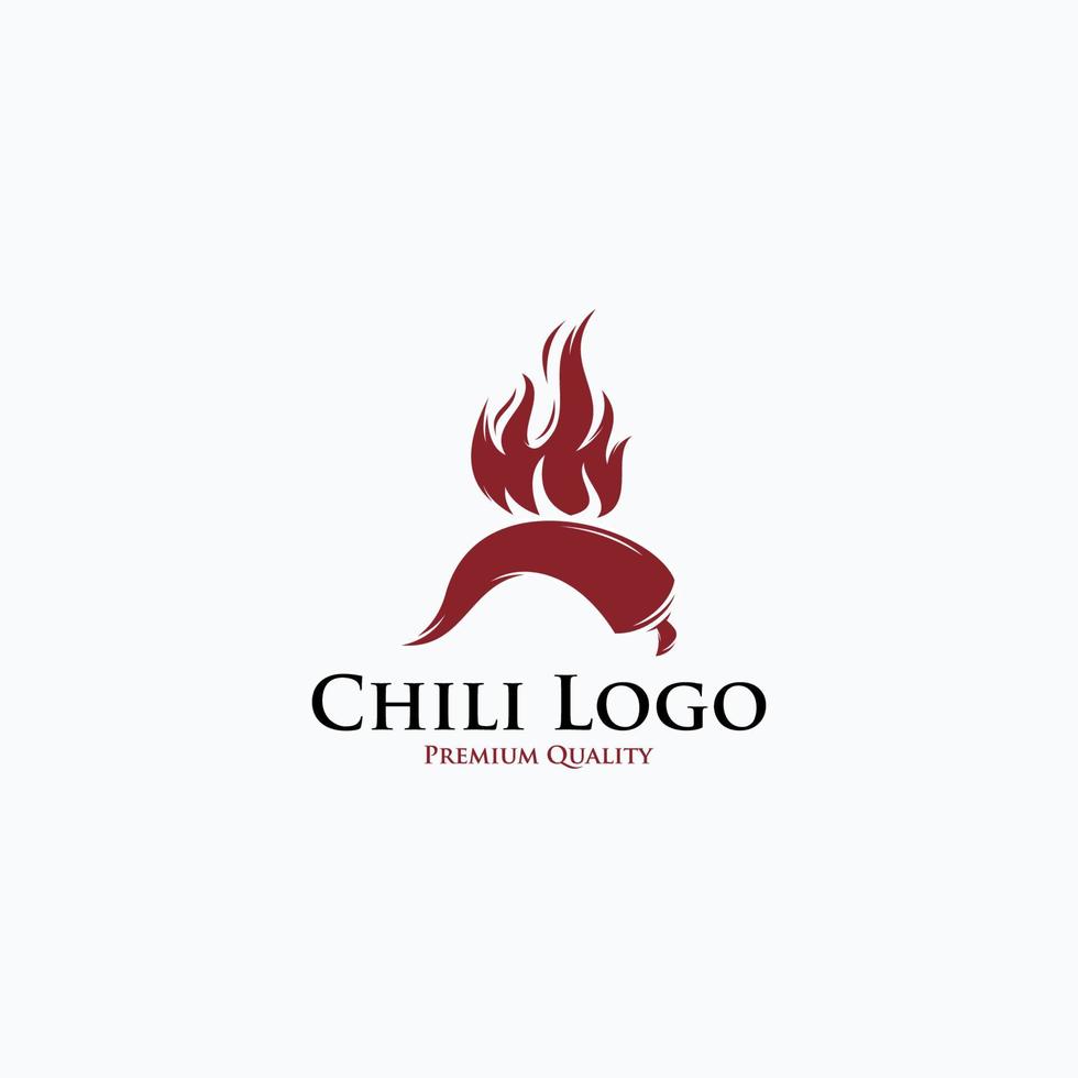 heet Chili pittig keuken logo ontwerp vector