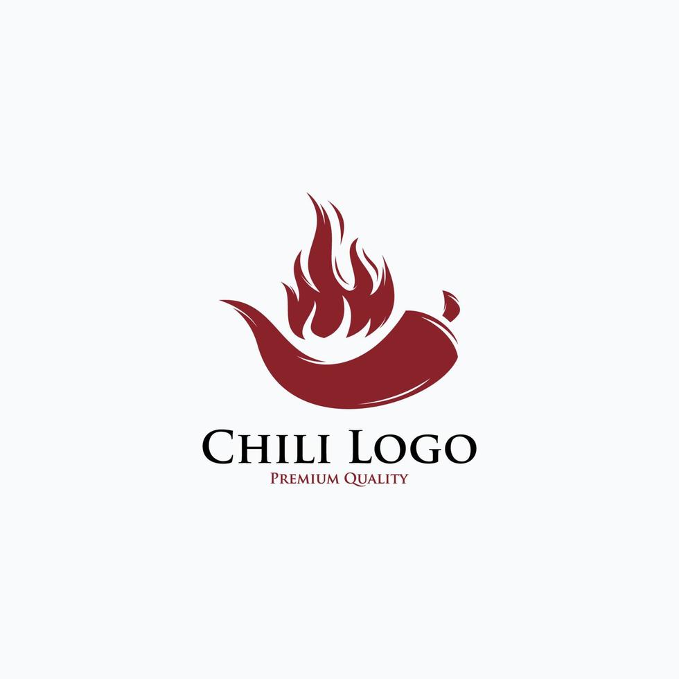 heet Chili pittig keuken logo ontwerp vector