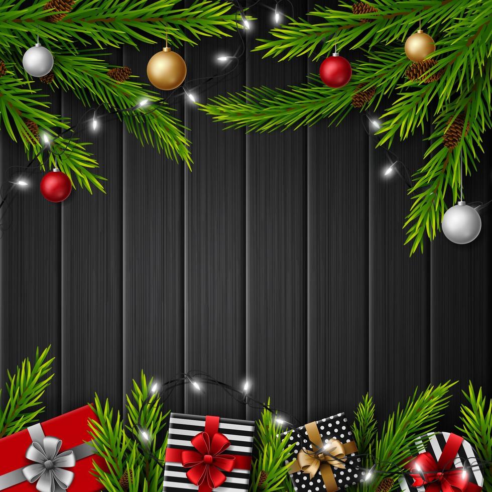 Kerstmis rood achtergrond met Kerstmis elementen vector