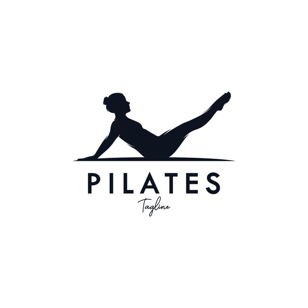 pilates yoga logo identiteit ontwerp vector