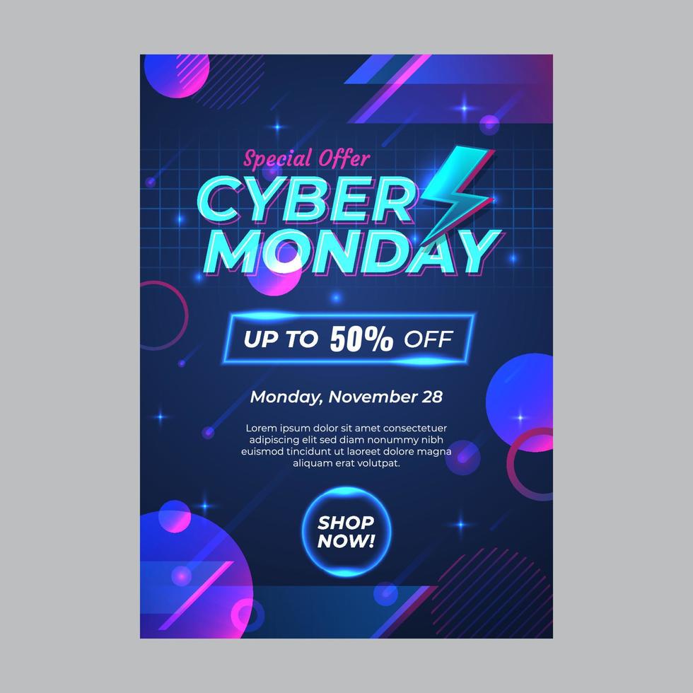 cyber maandag poster vector