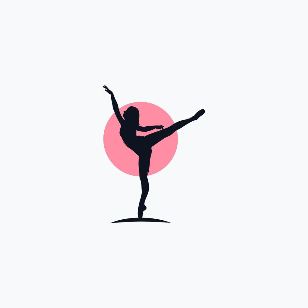 geschiktheid gymnastiek- logo silhouet sportvrouw vector
