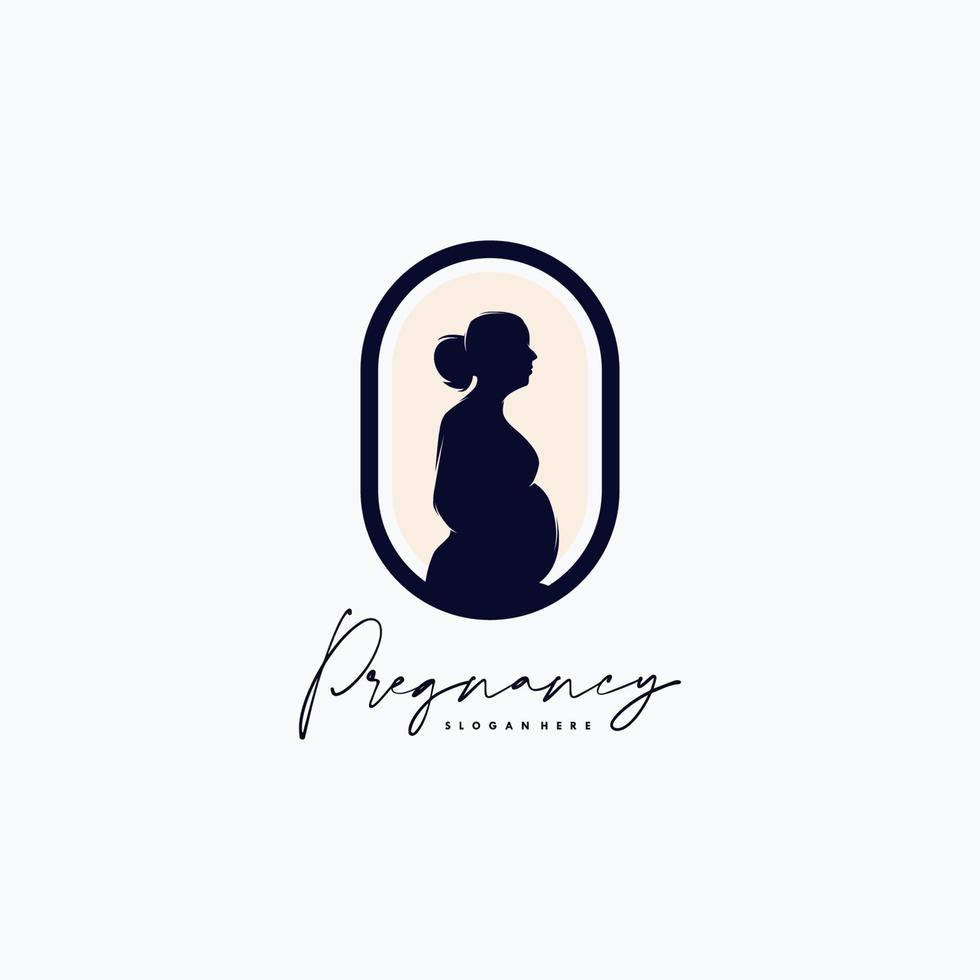 zwangerschap logo ontwerp vector sjabloon