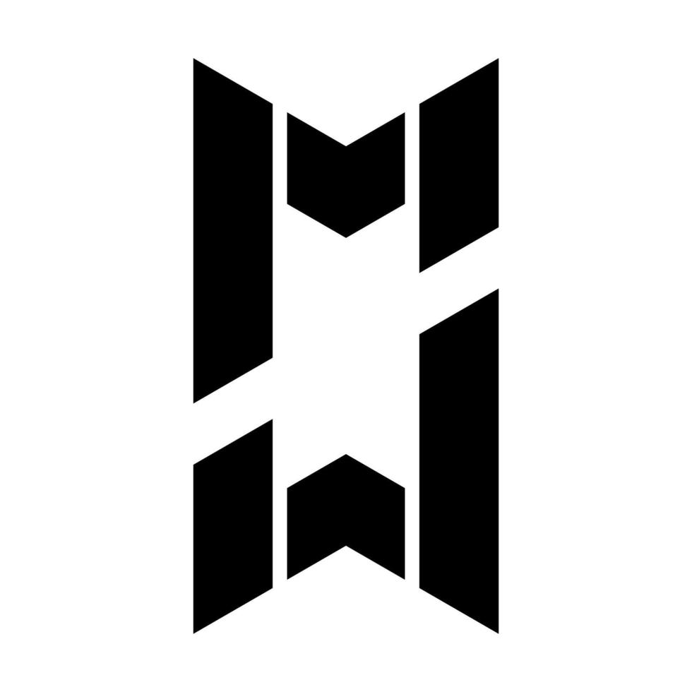 letter m en w modern logo ontwerpsjabloon vector