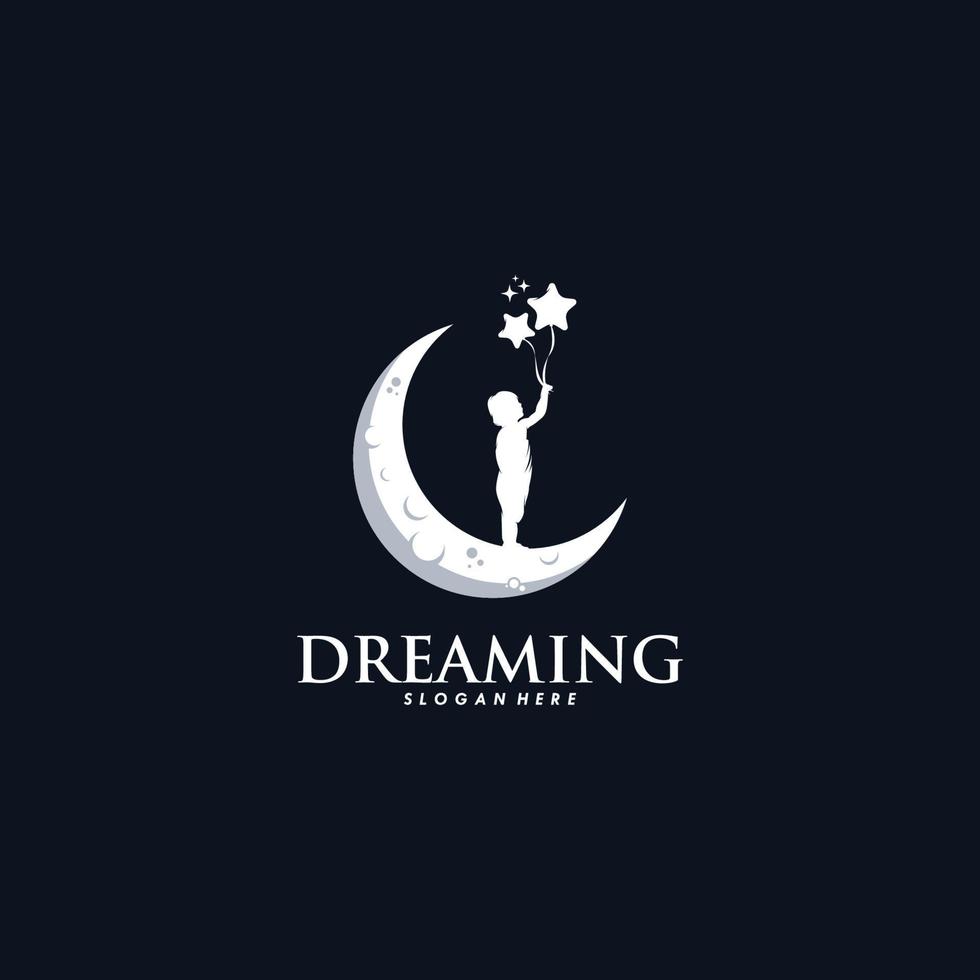 kind droom logo ontwerp vector