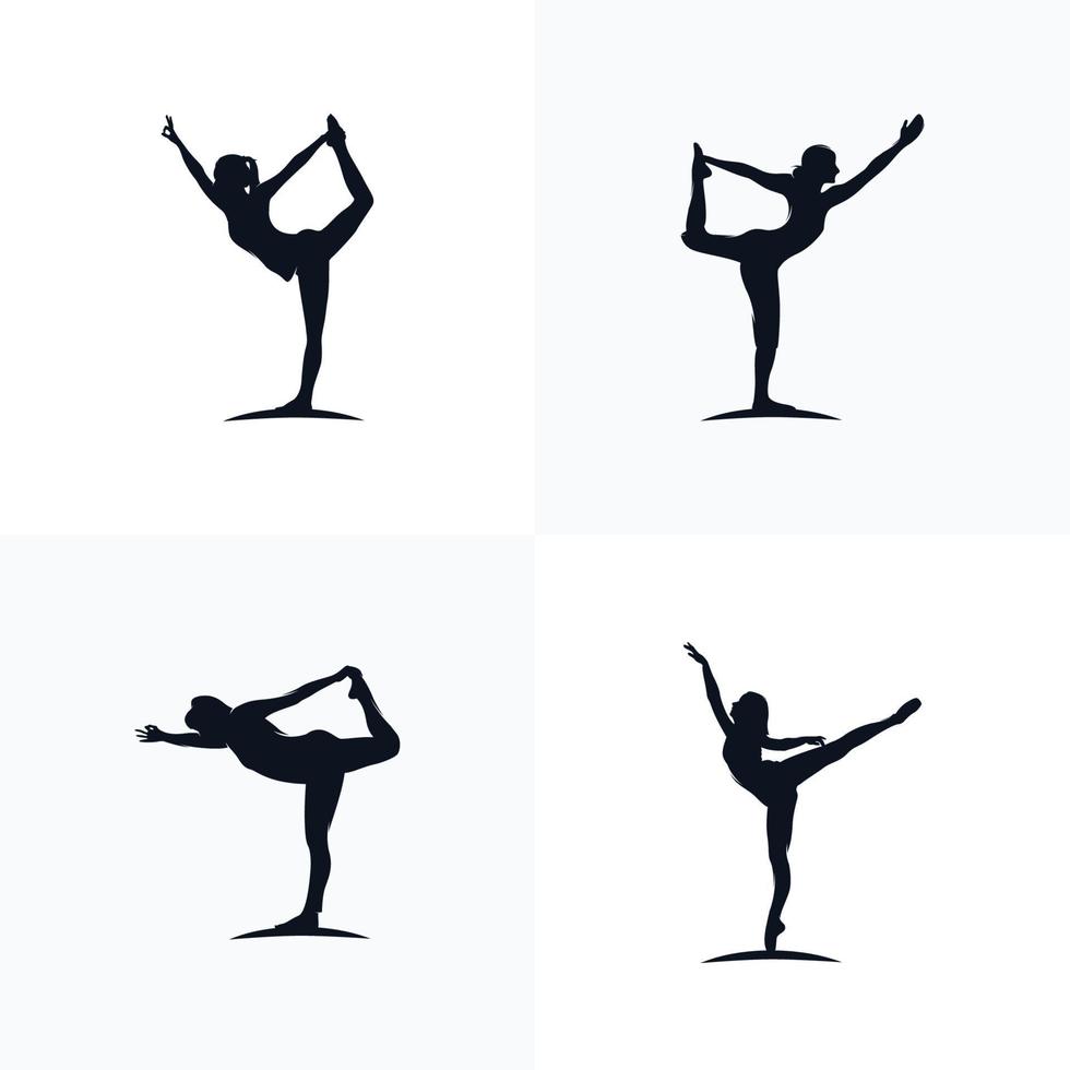 pilates yoga logo identiteit ontwerp vector