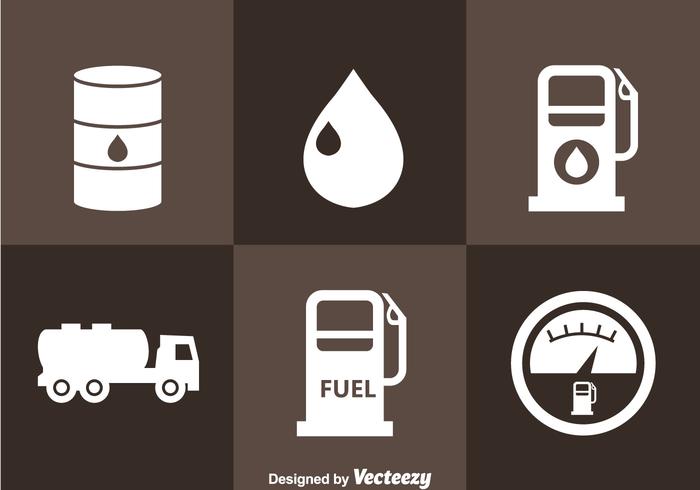 Benzine Station Pictogrammen vector