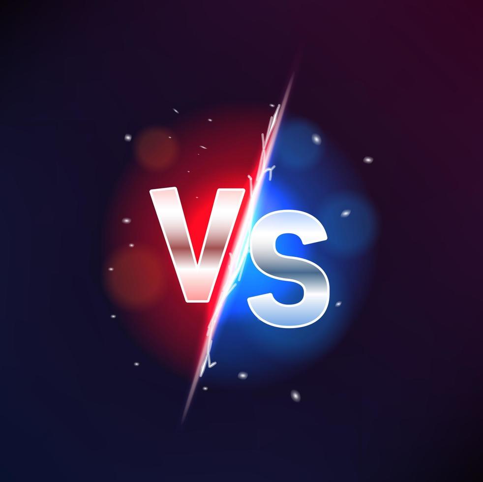 vs versus teken, spel, sport confrontatie 3d vector