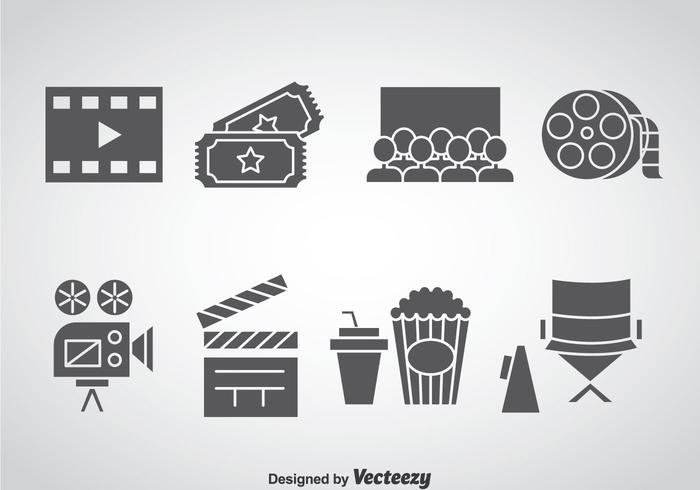 Bioscoop element iconen vector