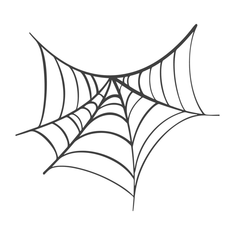 vector spin web icoon getrokken in een lijn Aan wit voor halloween.