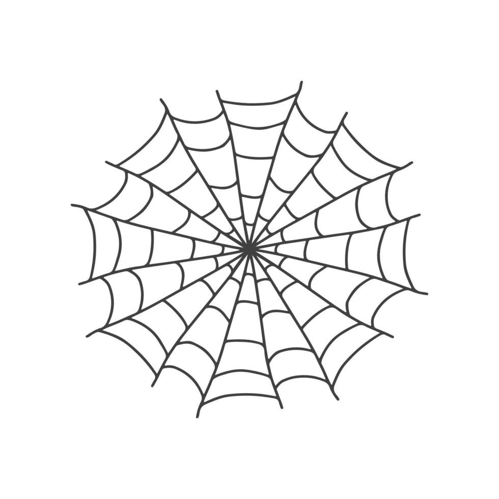 vector spin web icoon getrokken in een lijn Aan wit voor halloween.