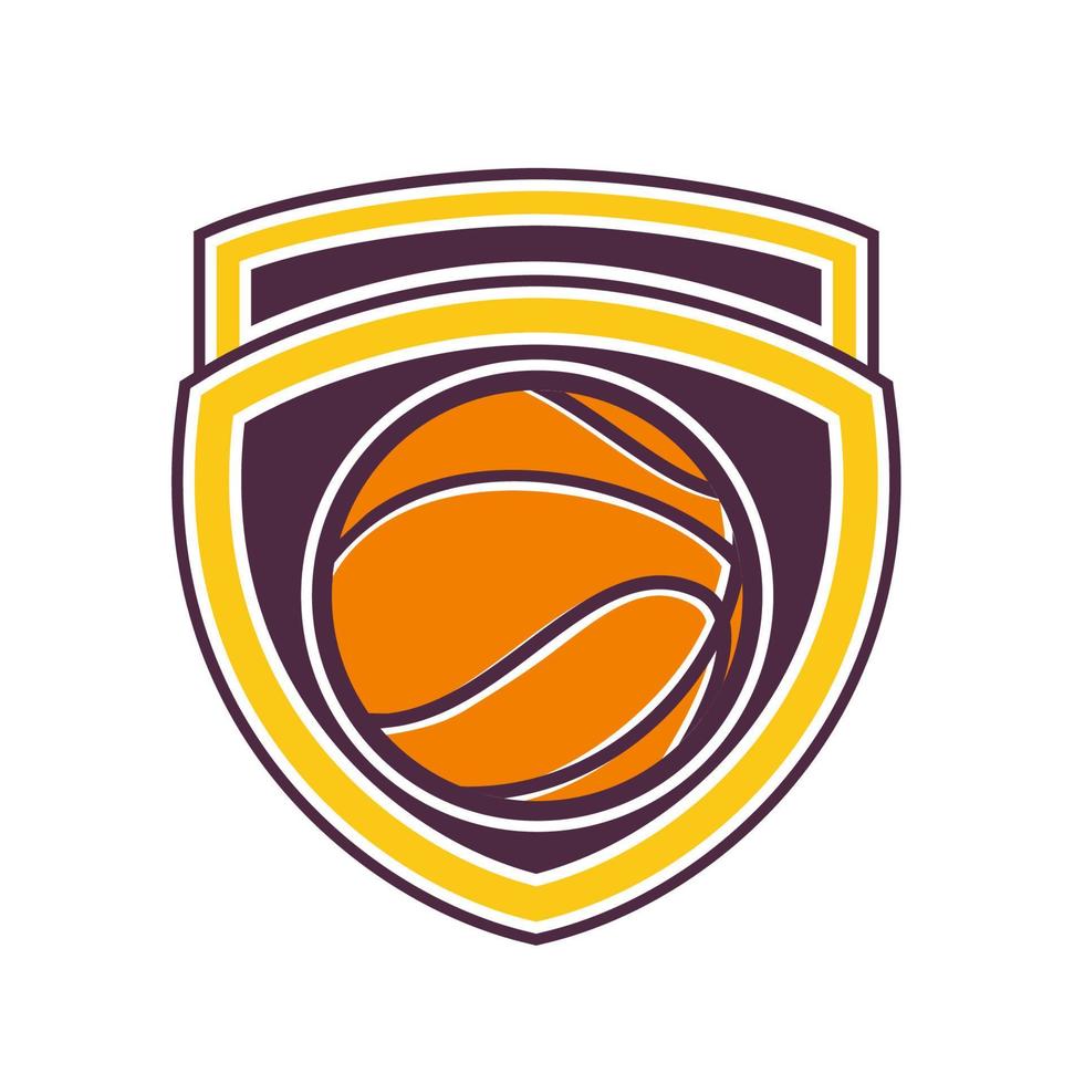 basketbal bal schild retro vector