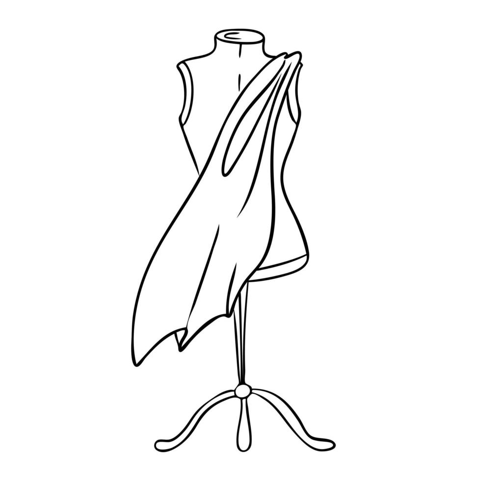 mannequin voor kleding en naaien. modeontwerper tool dummy. vector illustratie