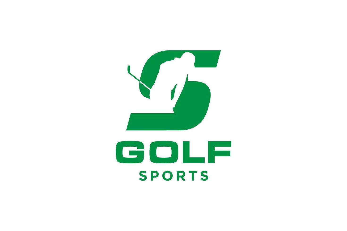 alfabet letter pictogram logo s voor golf logo vector ontwerpsjabloon, vector label van golf, logo van golfkampioenschap, illustratie, creatief pictogram, ontwerpconcept