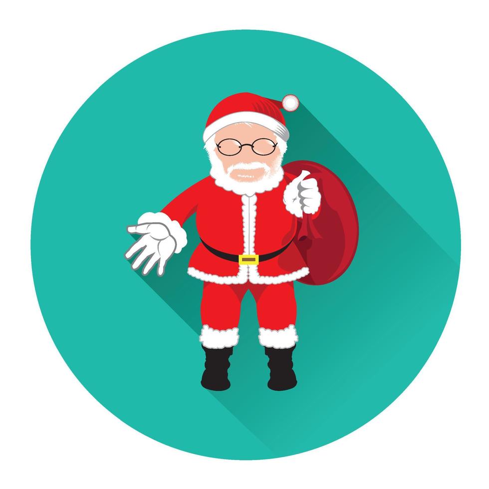 modern vlak icoon van de kerstman claus vector