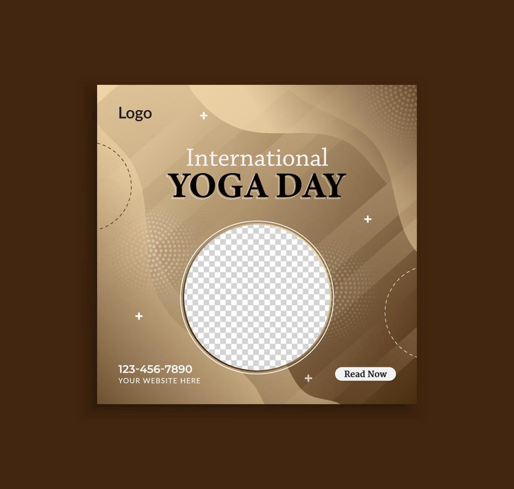 Internationale yoga dag sociaal media post sjabloon lay-out vector