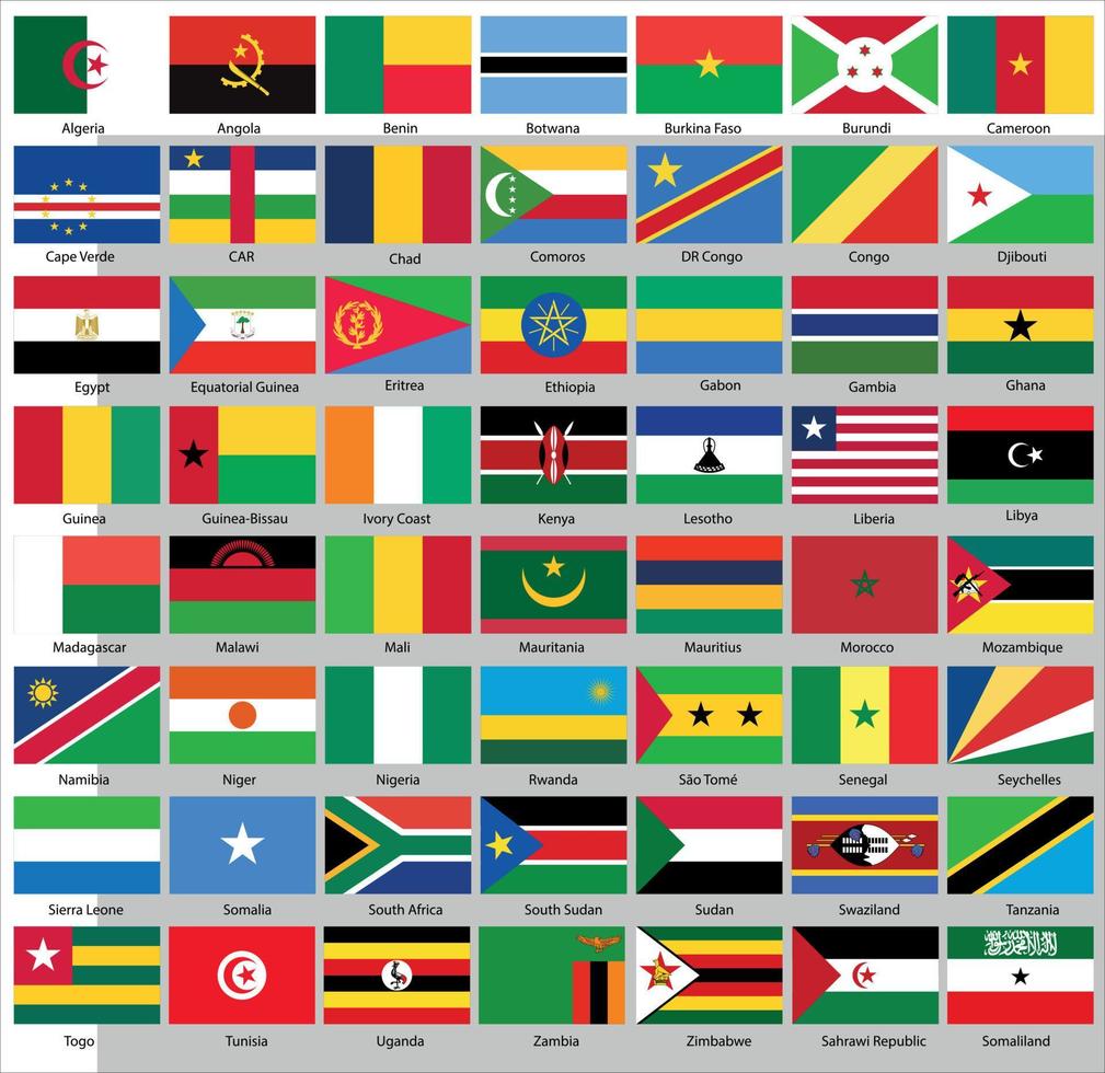 vector illustratie van verschillend landen vlaggen reeks