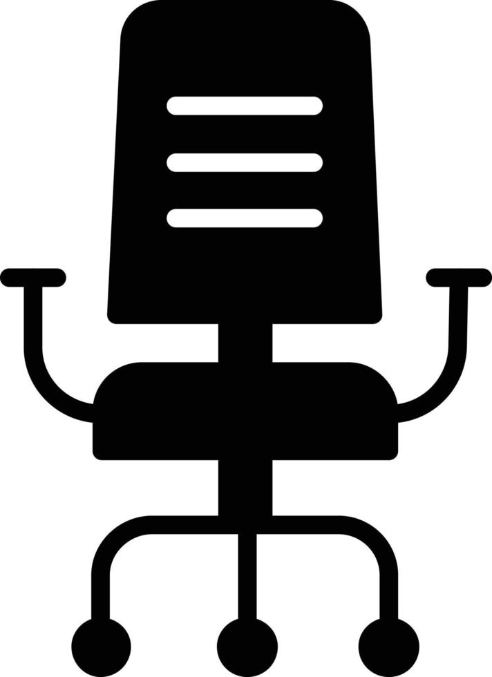 glyph-pictogram voor bureaustoel vector