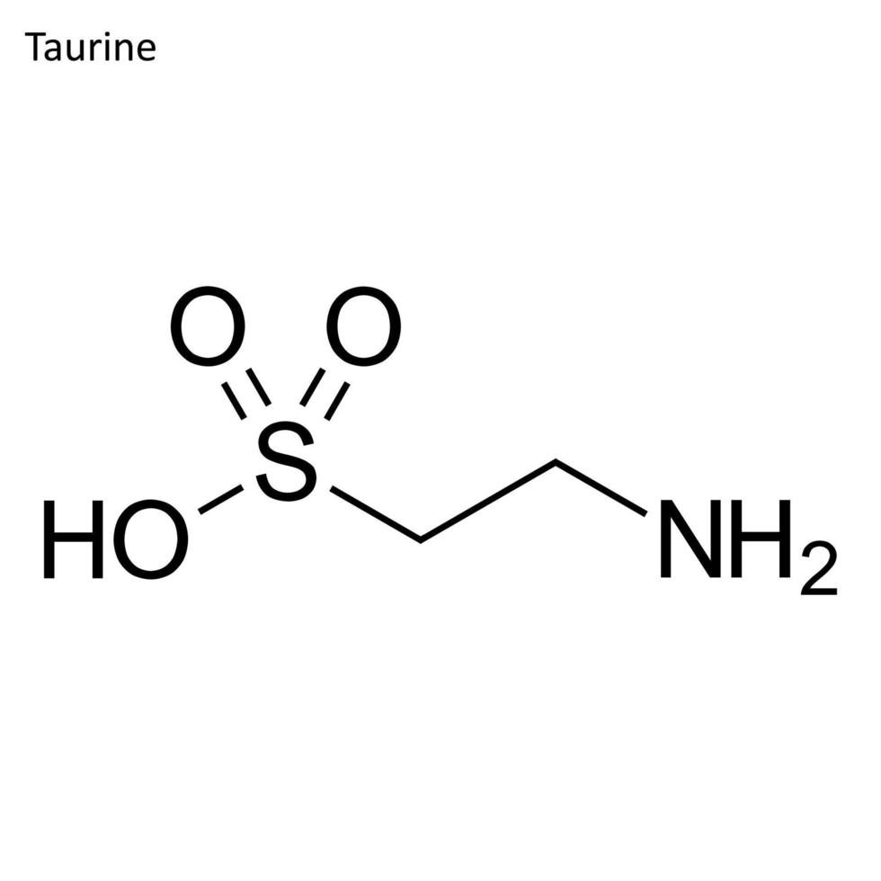 skelet- formule van taurine vector