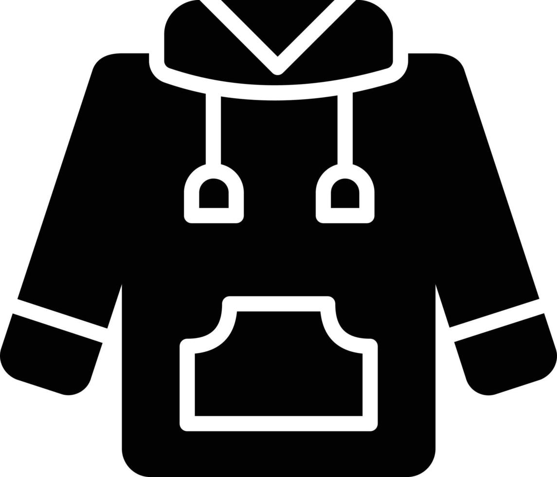 hoodie glyph icoon vector