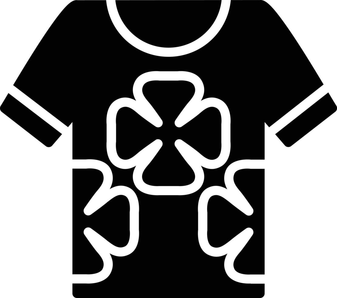 hawaiiaans overhemd glyph icoon vector