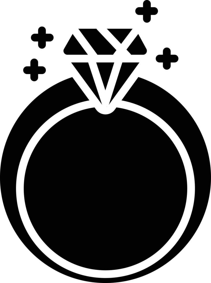 diamanten ring glyph icoon vector