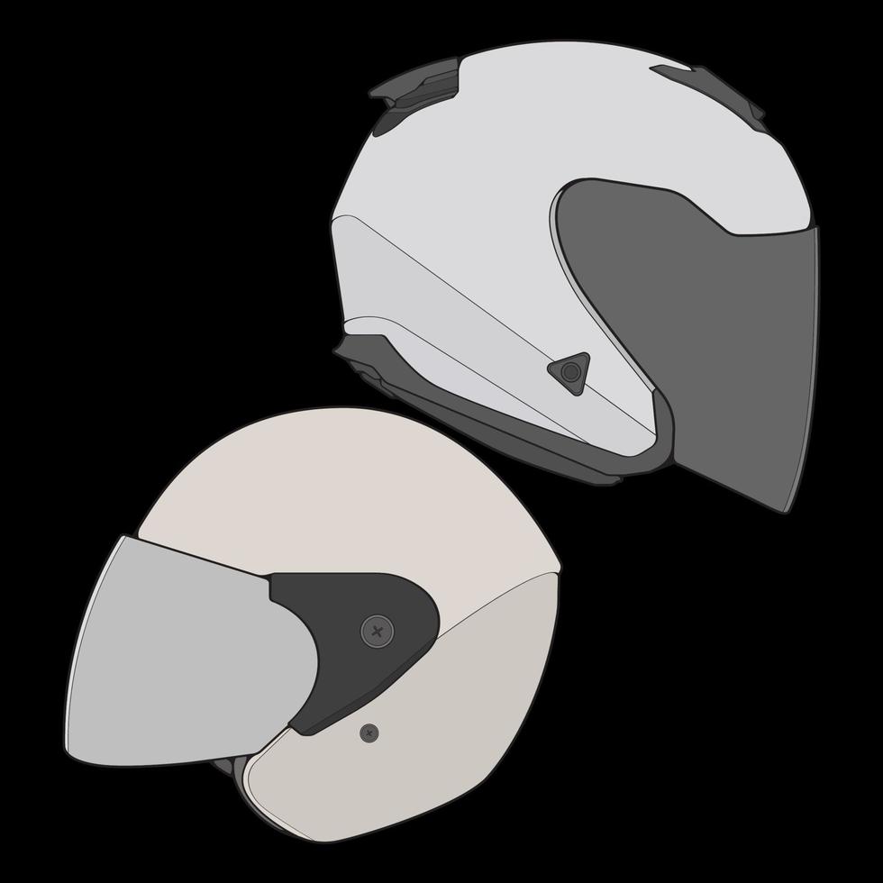 reeks van kleur blok helm voor de helft gezicht vector illustratie, helm concept, lijn kunst vector, vector kunst