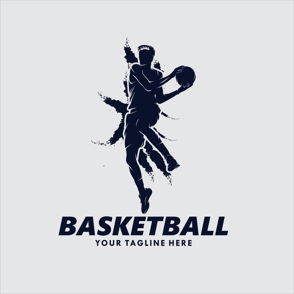 basketbal sport- beweging logo ontwerp vector