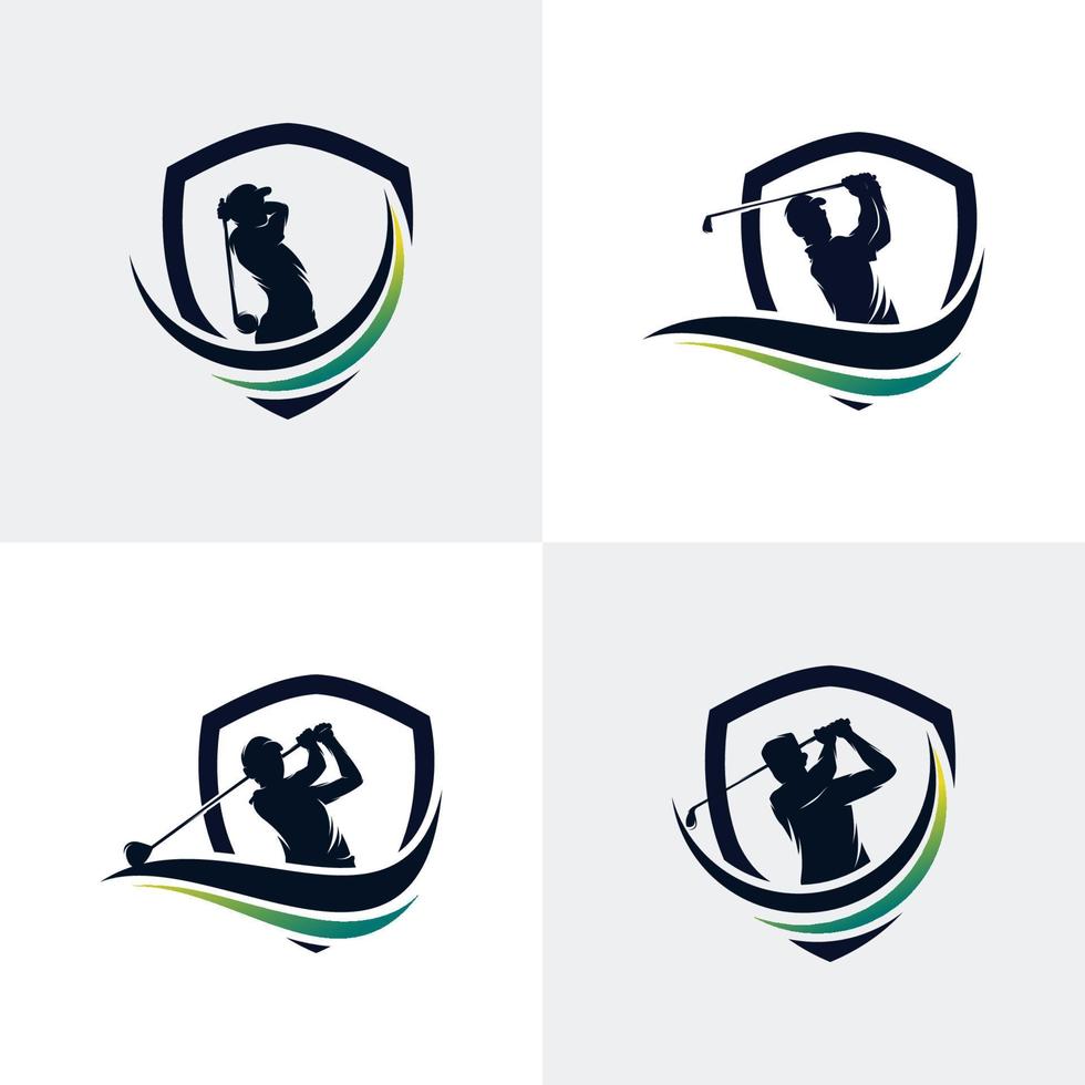 golf sport logo sjabloon vector