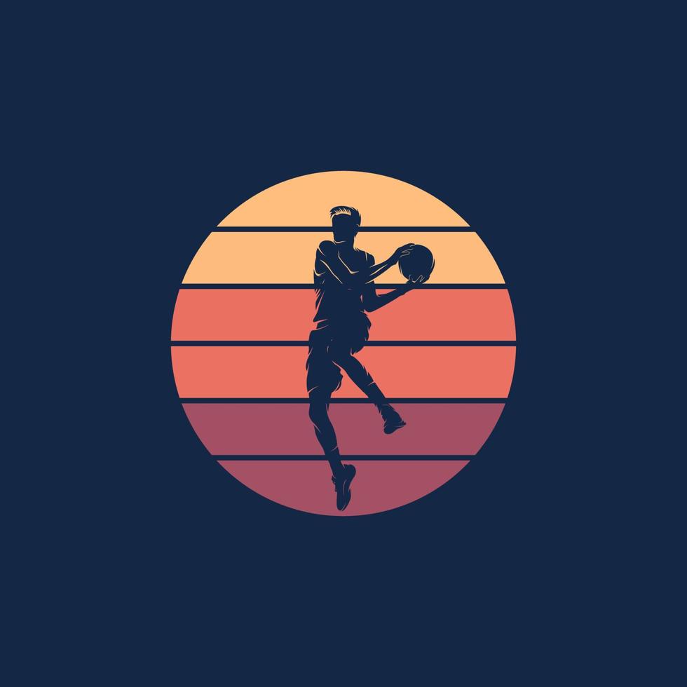 Amerikaans basketbal team logo, sport ontwerp vector