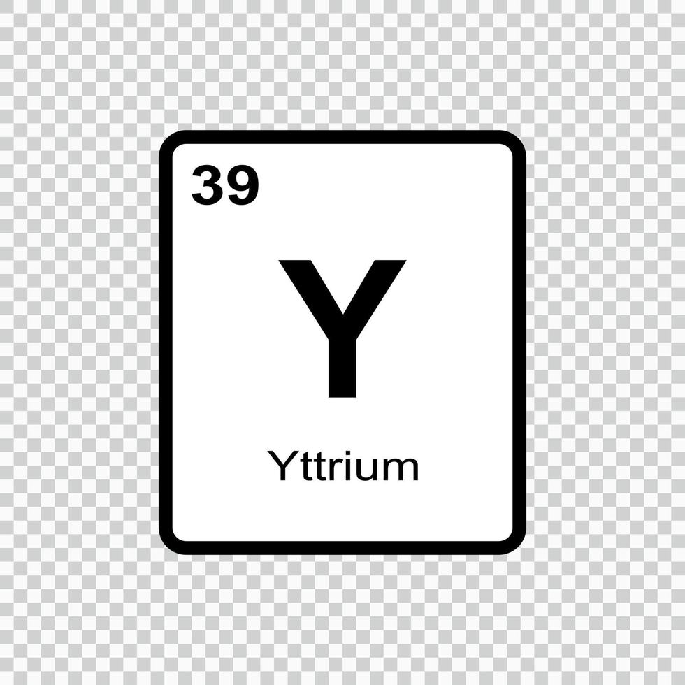 chemisch element yttrium . vector illustratie