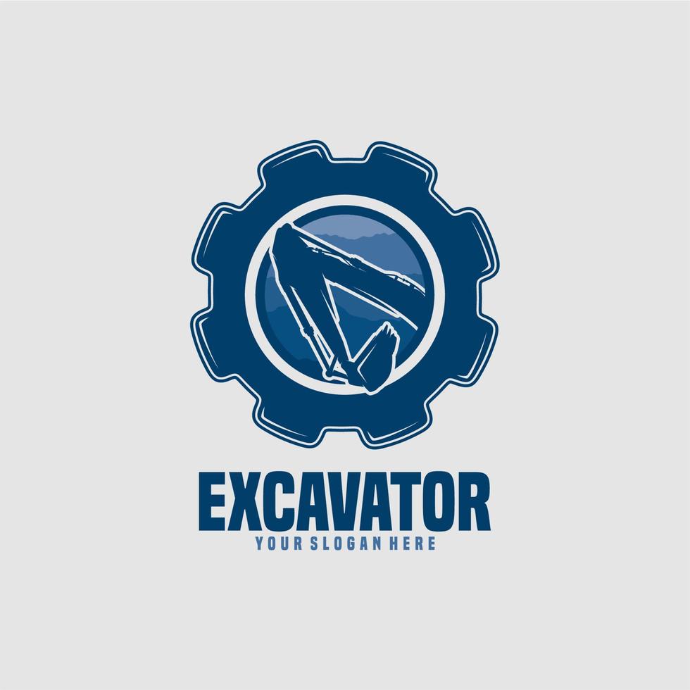 graafmachine machine bouw logo ontwerp vector