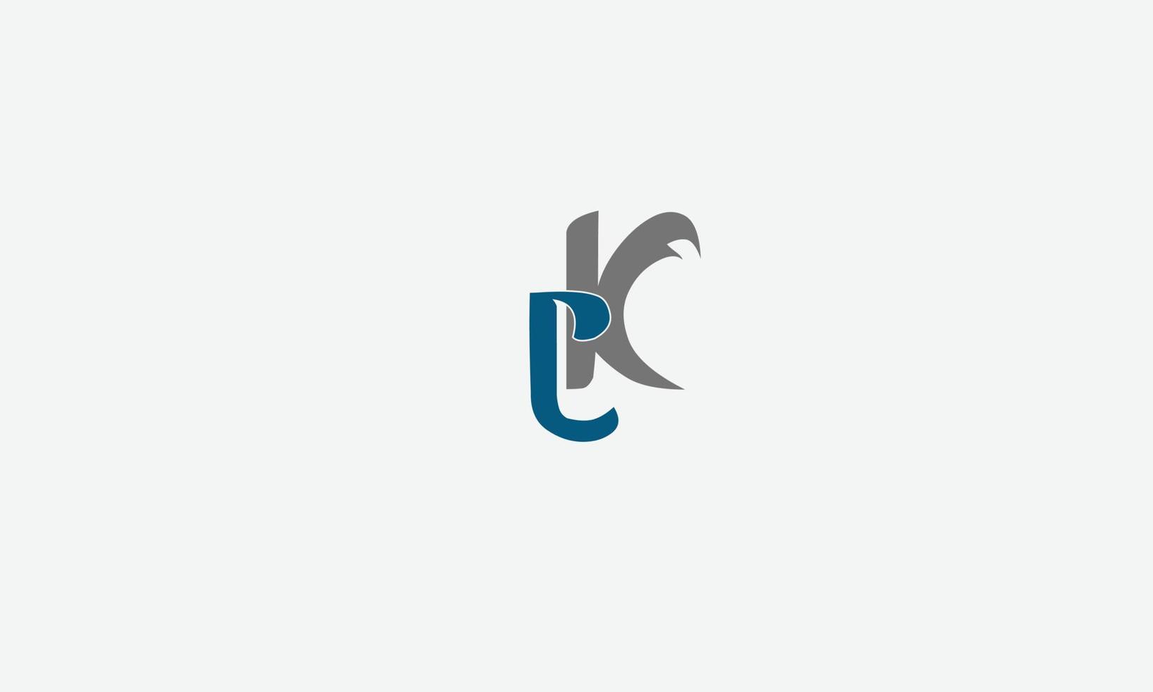 alfabet brieven initialen monogram logo kc, ck, c en k vector