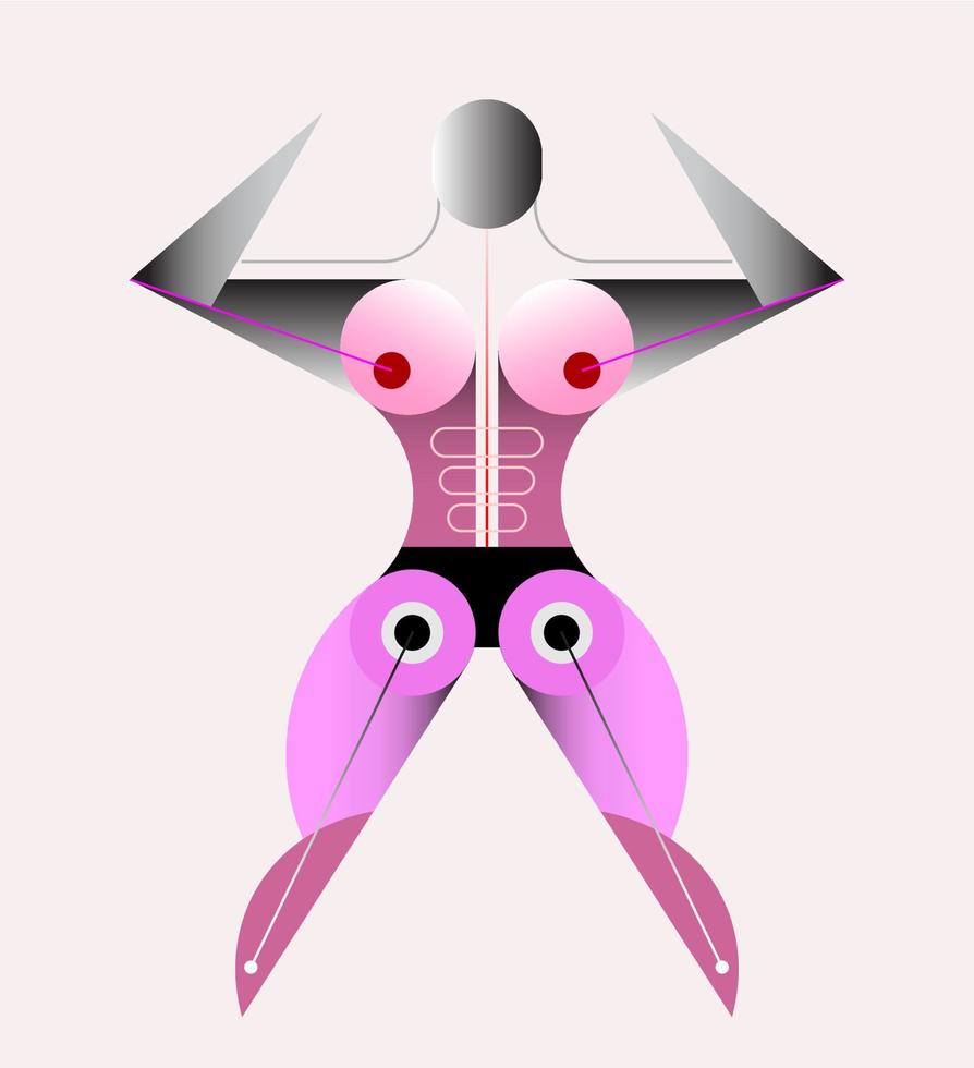 vrouw bodybuilder model- vector