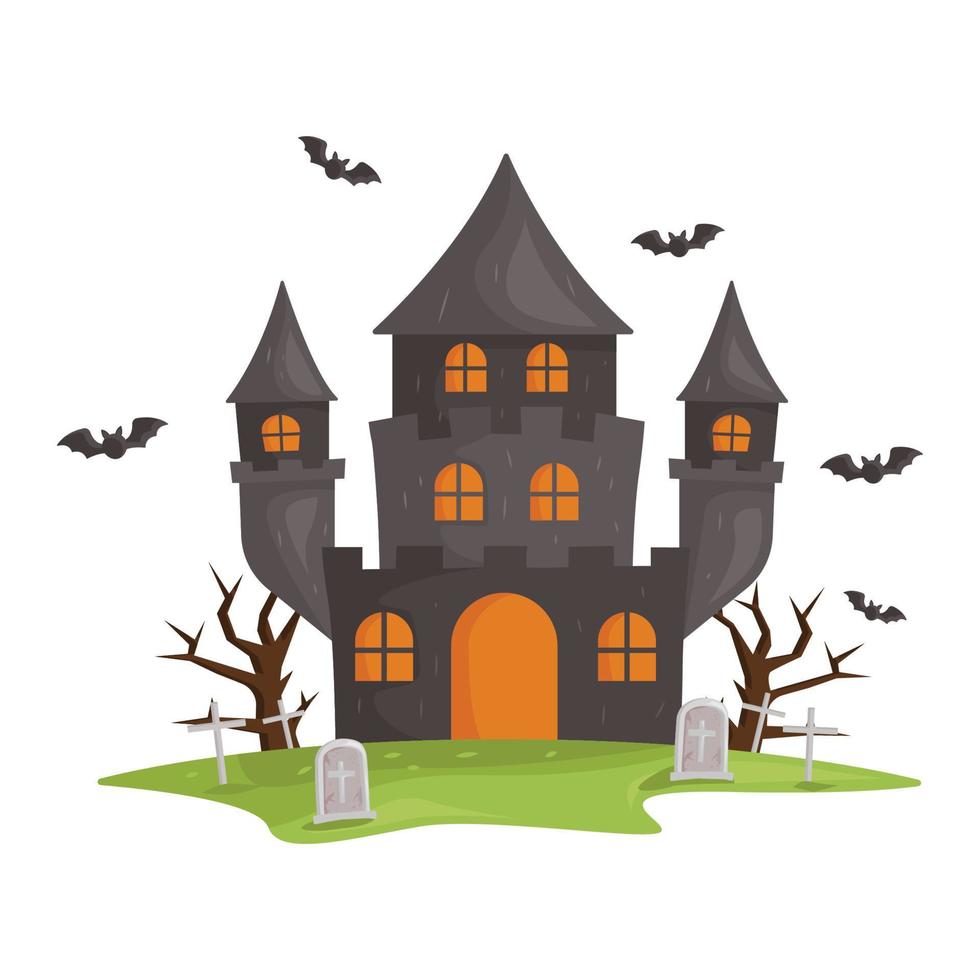 dracula kasteel illustratie vector