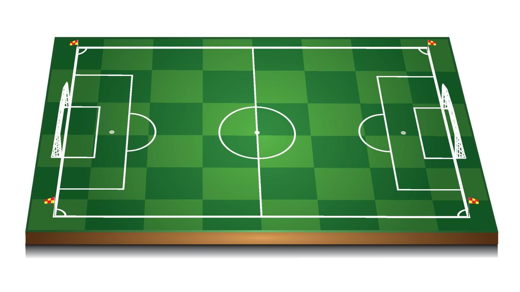 groen 3d voetbal veld- vector