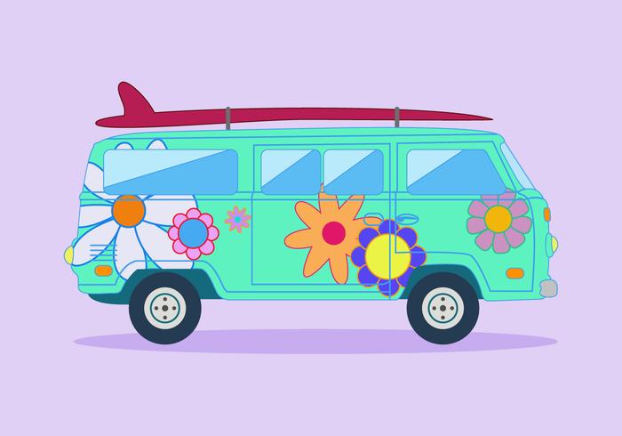 Gratis Hippie Bus Vector