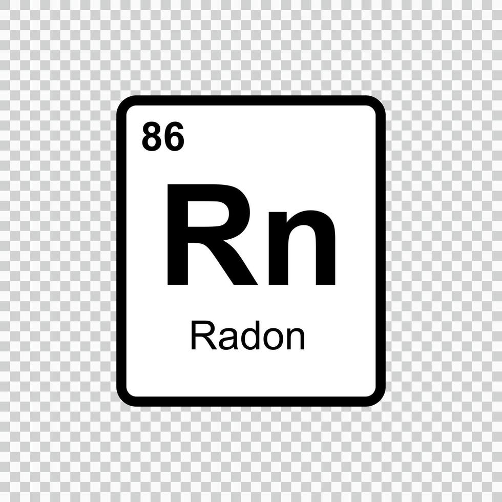 chemisch element radon . vector illustratie