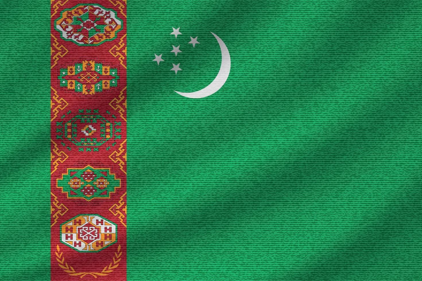 nationale vlag van turkmenistan vector