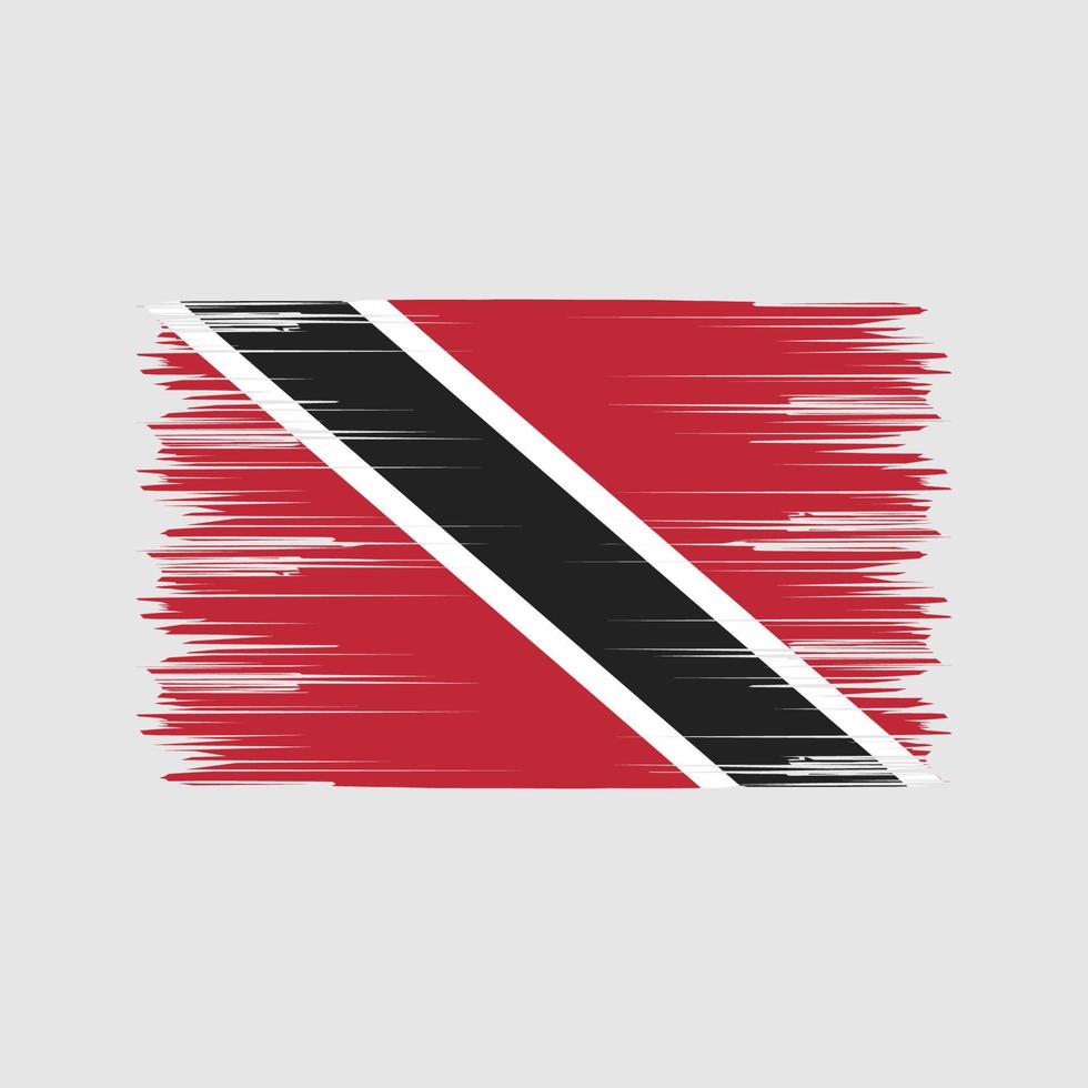 trinidad en tobago vlagborstel. nationale vlag vector