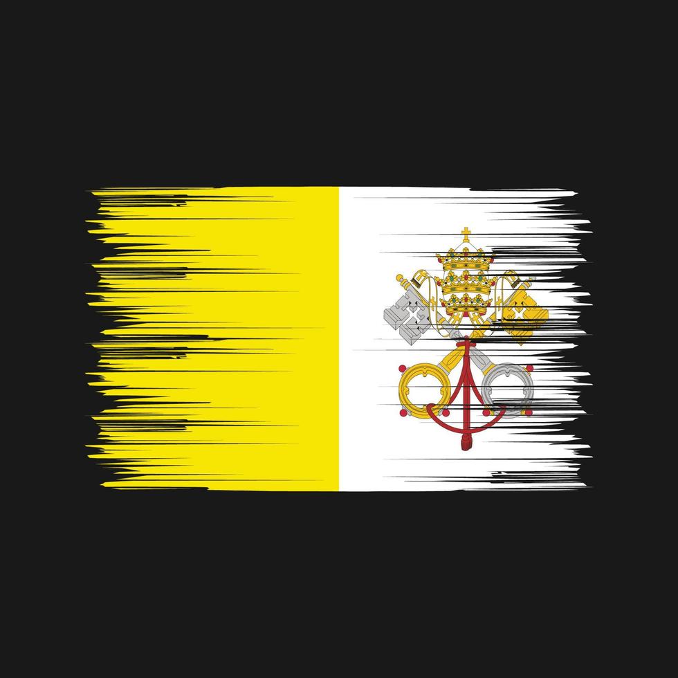 vaticaan vlag borstel. nationale vlag vector